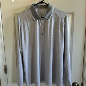 Coolibar Silver UPF 50+ Long Sleeve Polo Golf Shirt EUC Women’s XL
